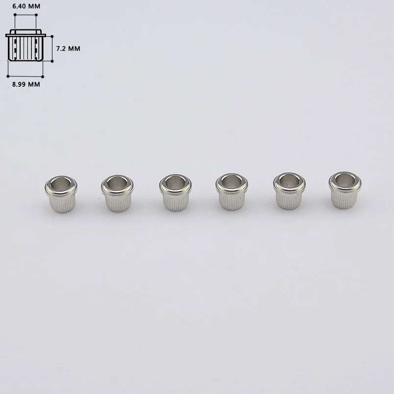 금속 빈티지 기타 머신 헤드 튜너, 너트, 부싱, 페룰 (1/4 인치, 6.35mm), 한국산, 1 세트 (6 개)