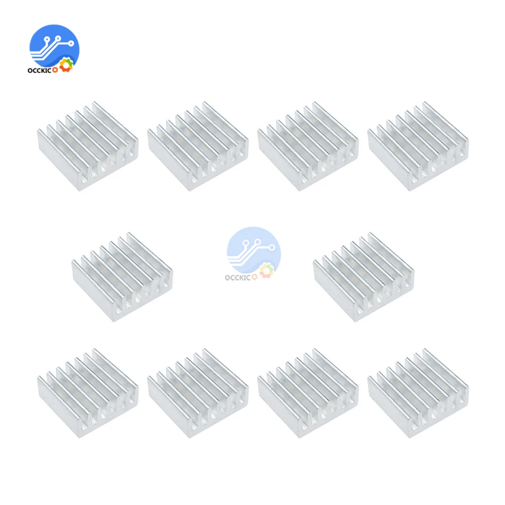 Dissipatore di calore del dissipatore di calore di alluminio del radiatore del dispositivo di raffreddamento del Computer 5pcs per i cuscinetti di raffreddamento di dissipazione del calore del Chip elettronico 14*14*6mm