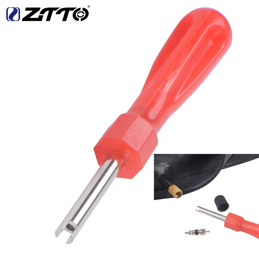 ZTTO MTB Bike Bicycle Slotted Handle Tire Inner Tube Schrader valve AV Repair Tool Presta Screwdriver Tire Repair Install Tool