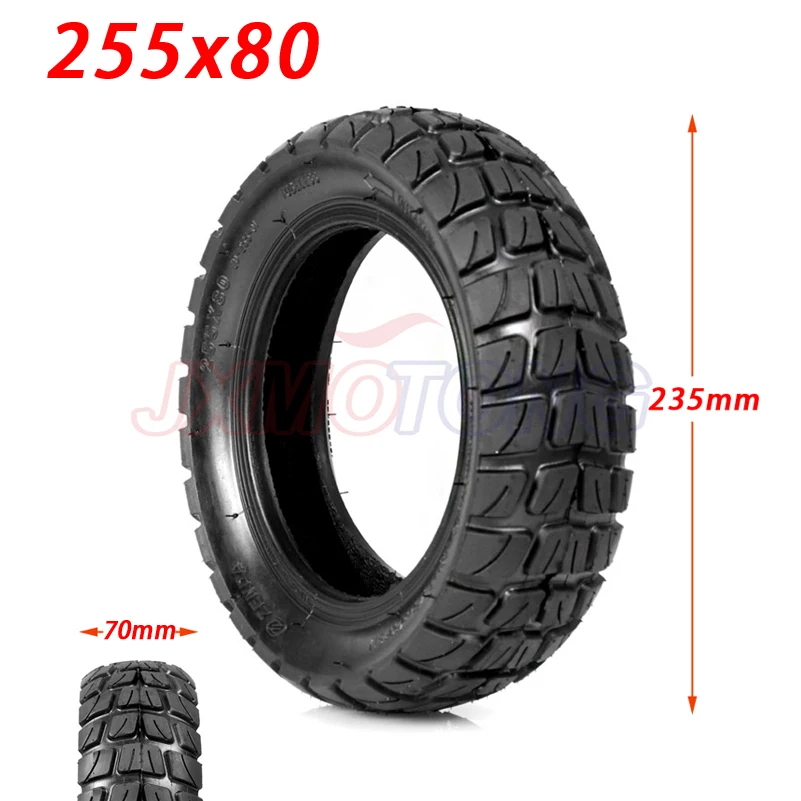 255x80 Tire Tyre for Electric Scooter Zero 10x Dualtron KuGoo M4 Upgrade 10 Inch 10x3.0 80/65-6 Off Road Tire