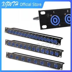 Rack Patch Panel 8 12 16 Way Speak On Chassis Connnector 1U Flight Case Mount For Professional Loudspeaker Audio Cable Male Plug