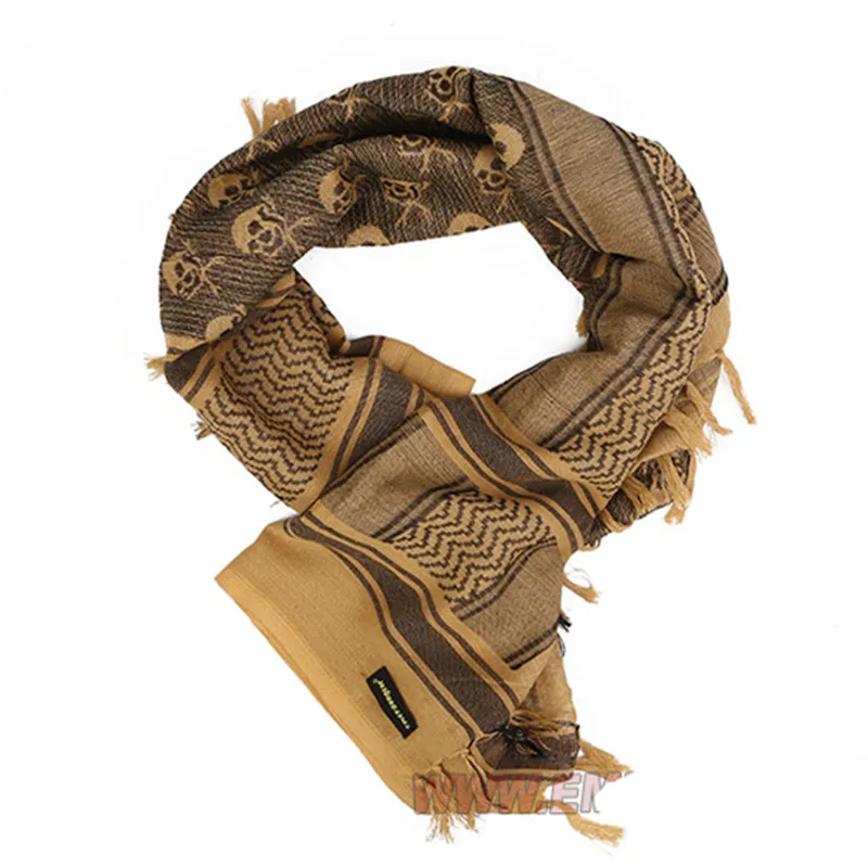 EMERSON Skeleton Arab kerchief skeleton M16 Outdoor Hiking Scarves  Tactical Desert Scarf   Desert Shemagh With Tass