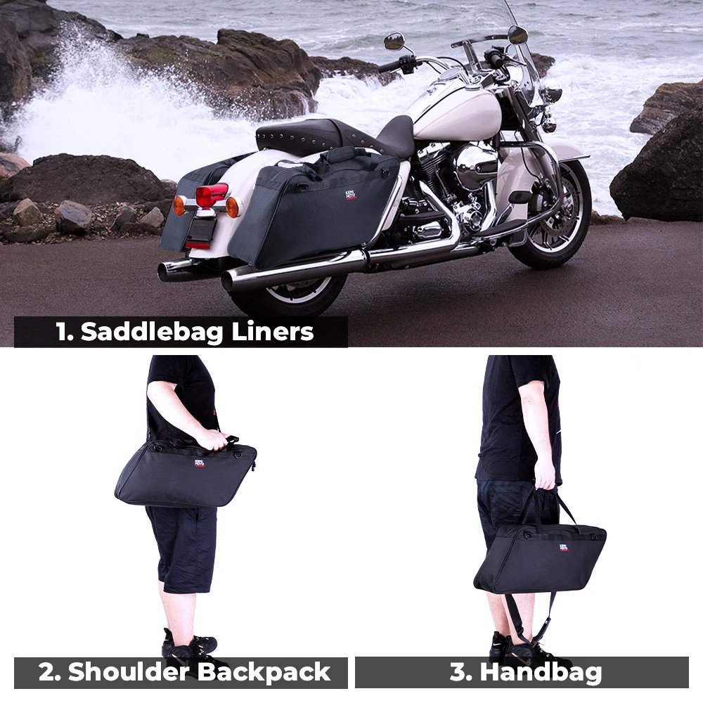 Saddle Bag Motorcycle Waterproof Touring Bag For Electra Glide For Road Glide For Kawasaki Vulcan For Yamaha Vision For Honda GL