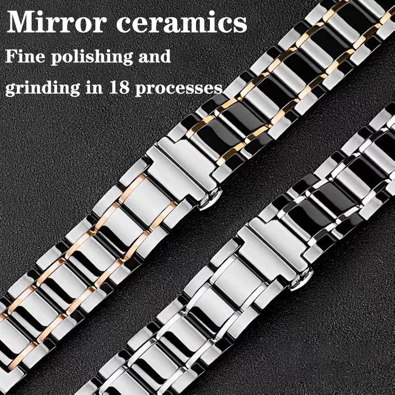 For Apple watch ceramic band 8 7 6 se 6 5 4 of 38mm 40mm 42mm 44 mm 45mm 49mm stainless steel strap bracelet  for iwatch