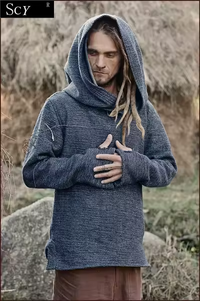 Neue Herrenmode Thermal Langarm Pullover Hoodies Vintage Hoodie Männer