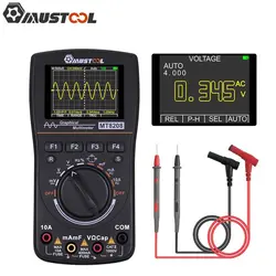 Ulepszony MUSTOOL MT8208 2 w 1 HD inteligentny cyfrowy multimetr graficzny oscyloskop 2.5Msps częstotliwość próbkowania elektroniczny Test