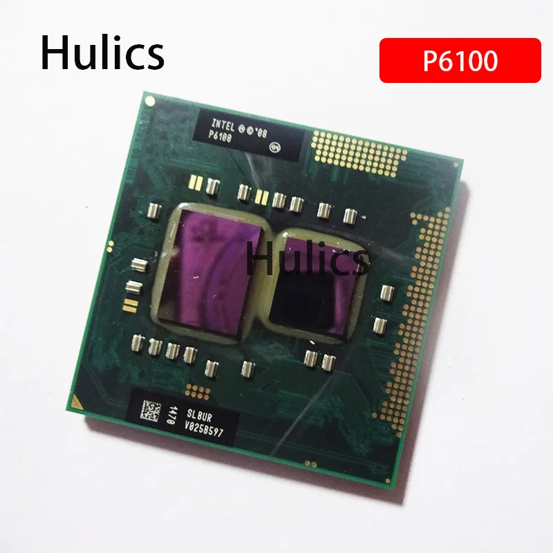 Hulics Used Intel Pentium P6100 SLBUR 2.0 GHz Dual-Core Dual-Thread CPU Processor 3M 35W Socket G1 / RPGA988A