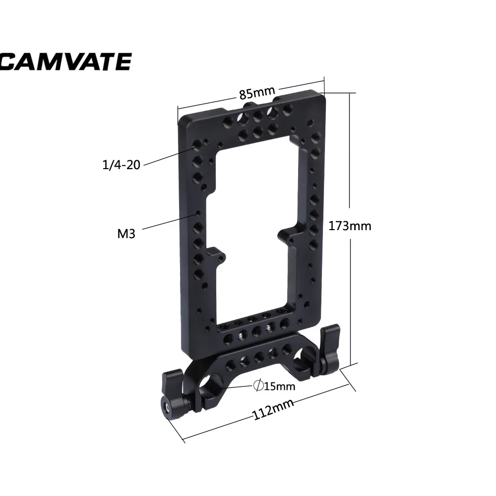 CAMVATE кольцевой Сырная Тарелка с Стандартный камеры со штангой 15 мм кронштейн и 1/4 "-20 M3 монтажных отверстий для батарея камеры DSLR крепление Системы
