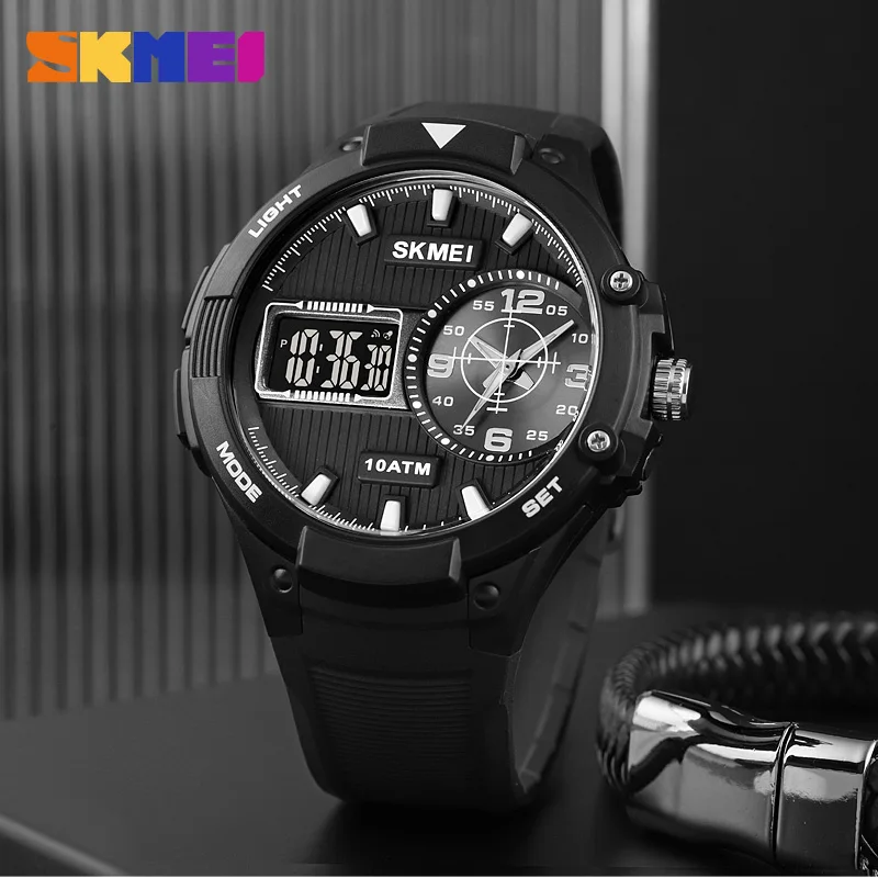 SKMEI Military Digital Watch For Men Outdoor Sport 100M Waterproof Wristwatch LED Display Male Clock Electronic Reloj hombre