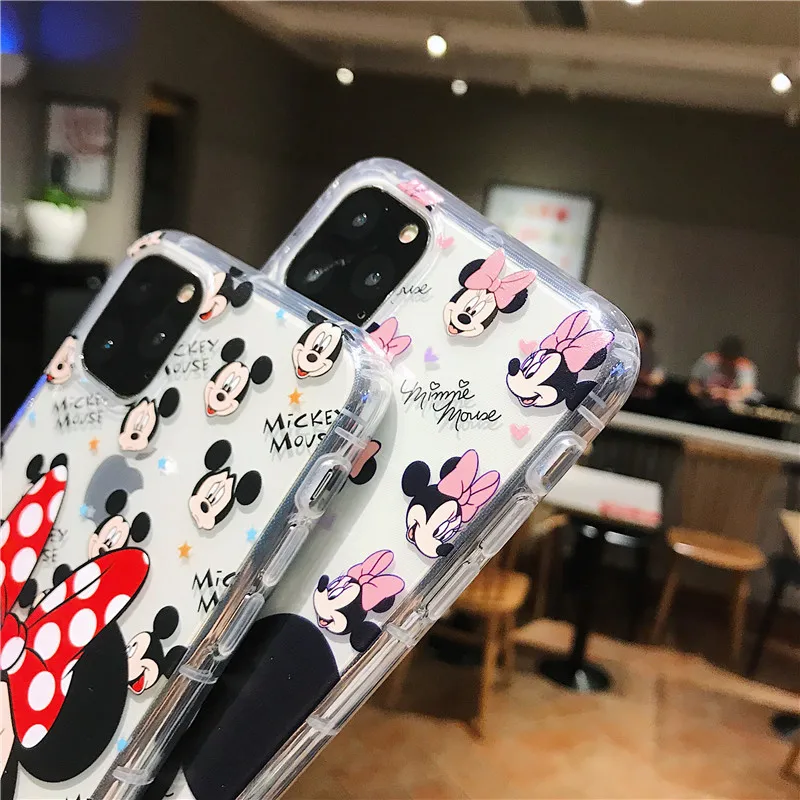 Funda de silicona con dibujos animados de Disney, carcasa suave a prueba de golpes para iPhone 12, 11 Pro Max, Mini, X, XR, XS Max, 7, 8, 6s Plus, SE