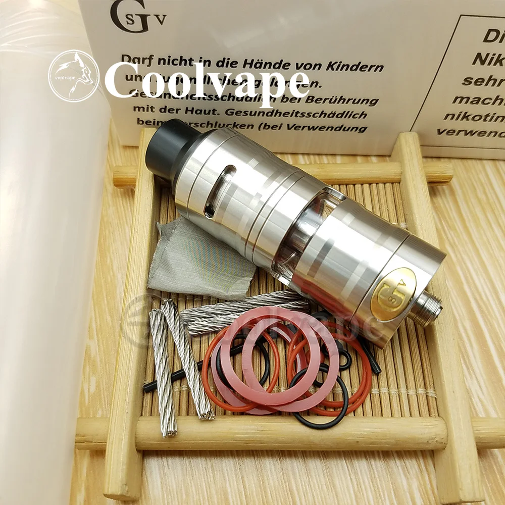 Wolf Coolvape Gevolution V2 RDTA E-Cigarette 23mm atomizer 4ml 316 stainless steel rebuildable tank vape vs Flash-e-Vapor V4.5S+