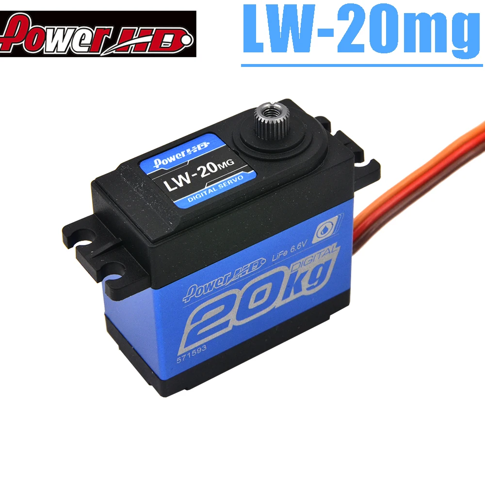 

Power HD LW-20MG Waterproof Digital High Torque Servo with Metal Gear For 1/8 1/10 RC Car Airplane RC Model Spare Parts