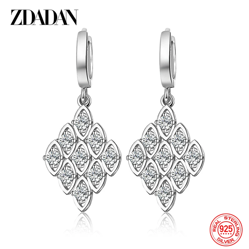 Zdadan 925ต่างหูทรงเรขาคณิตเงินสเตอริ่งสำหรับเครื่องประดับแฟชั่นสำหรับผู้หญิง