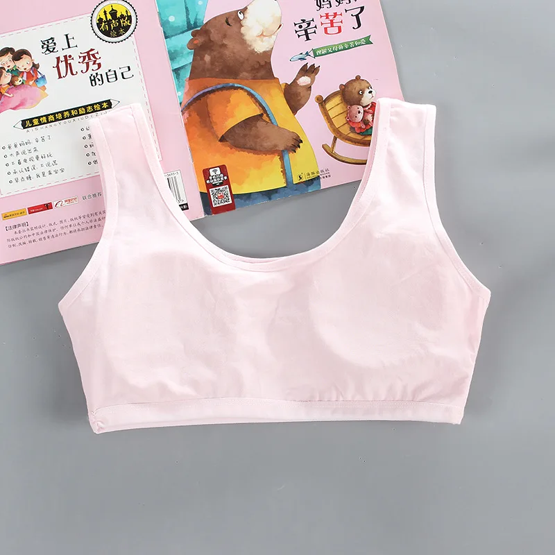 Teenage bra development vest-style underwear students junior high school students pure cotton 9-16 years old wipe chest