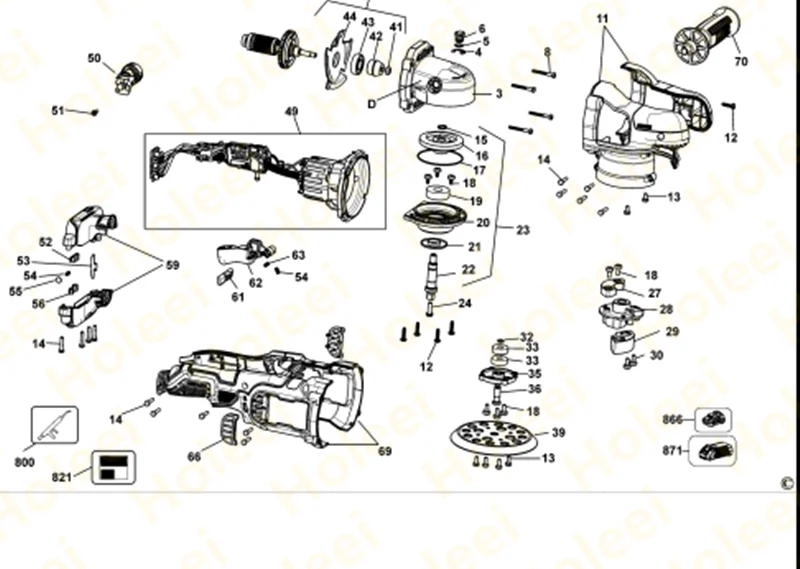 Gear box cover assembly FOR DEWALT DCM848 N758867