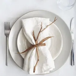 Servilletas de lino 100% de alta calidad para restaurante, servilletas de mesa personalizadas clásicas de lino puro de Color sólido PARA CENA DE BODA y hogar
