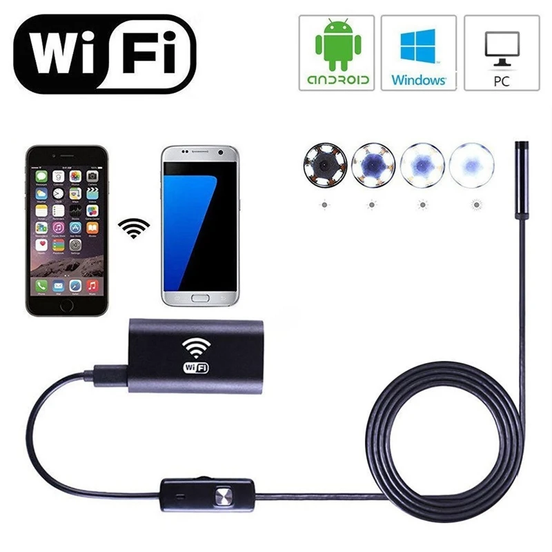 Car Endoscope Camera Diognostic Tool Soft Tube Inspection IP Camera Android IOS Phone Control Wifi Endoscope Camera