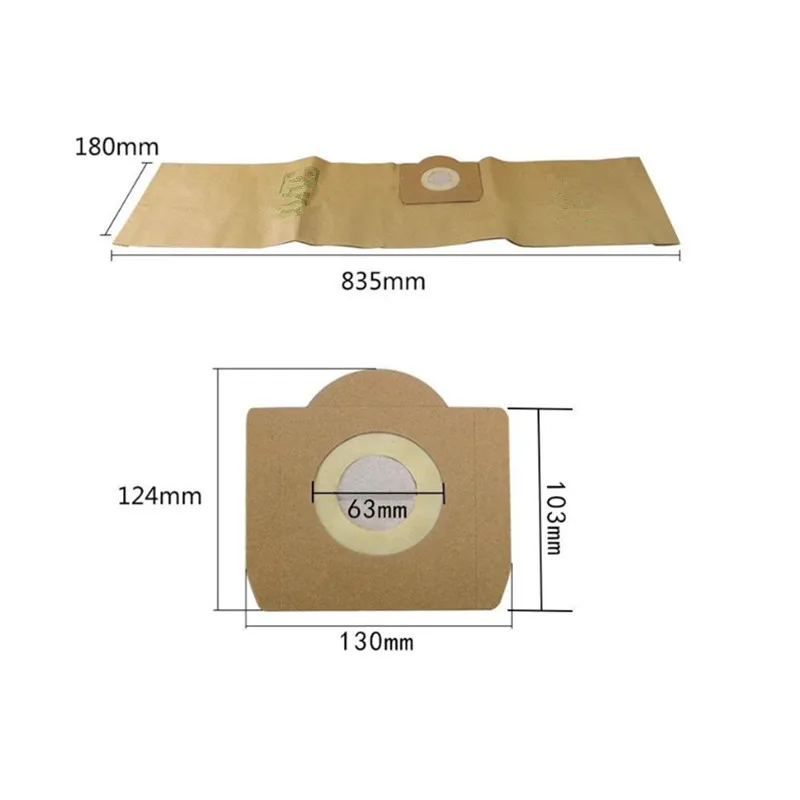 Vacuum Cleaner Bags Dust Bag for PARKSIDE 1300 B-NT 1250 H-NS 1250 T5 YPL 1250 YPL 1252 YPL N.G. Vacuum Cleaner Parts