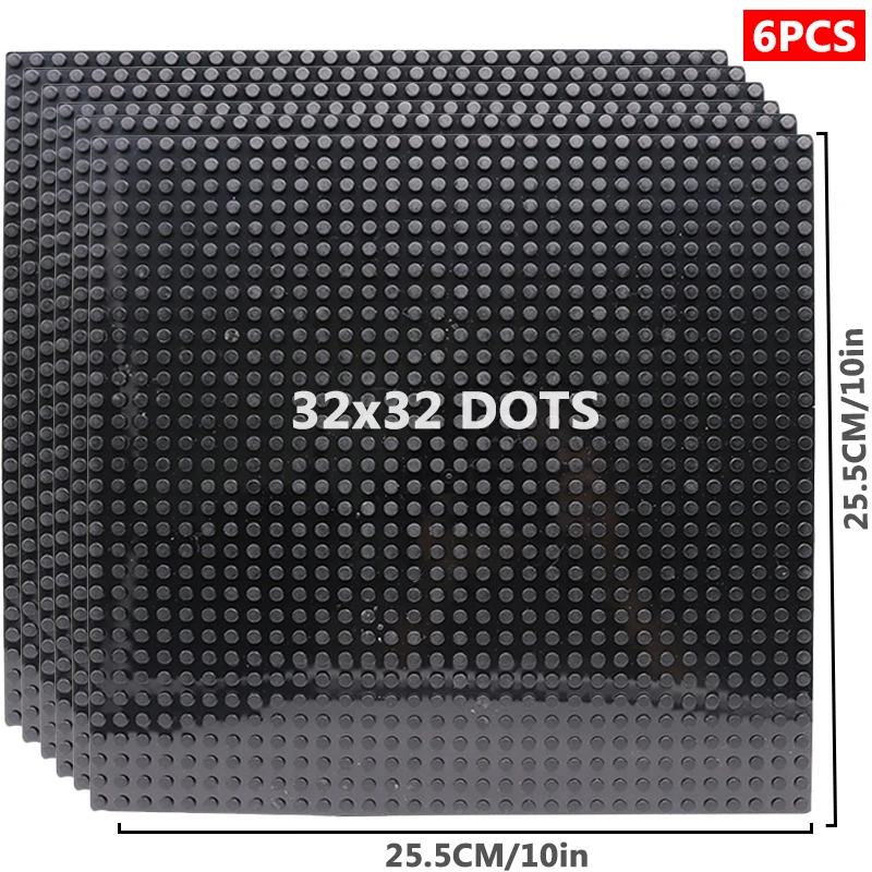 6 stks/set Bodemplaat 32*32 32*16 Studs Klassieke Figuren Bouwstenen Platen Bricks Grondplaat Blokken Kinderen speelgoed Voor Kid Geschenken