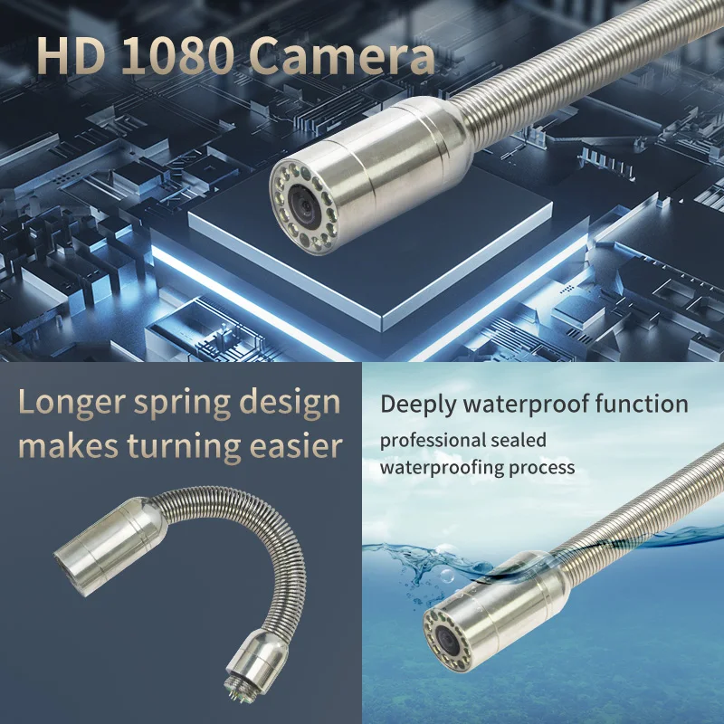 9 Inch 23MM HD1080P Pipe Inspection Camera 100M 150M Sewer Camera with WiFi DVR 16GB Card Drain Industrial Endoscope IP68 4500MA