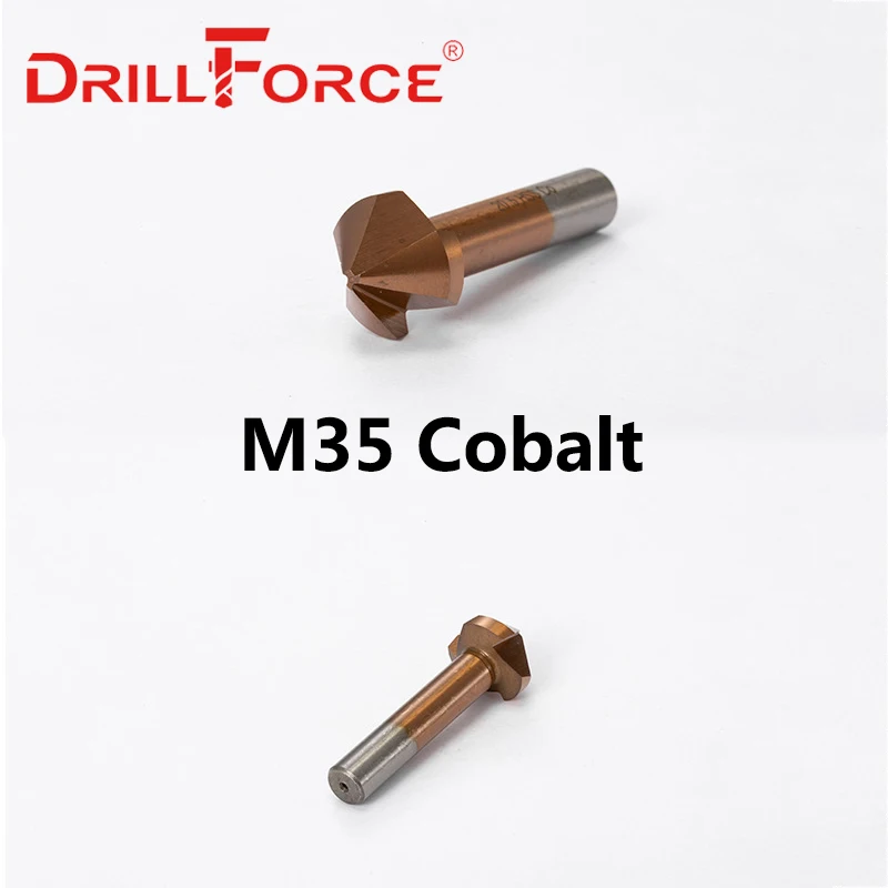 Imagem -05 - Drillforce-chanfro Countersink Drill Bits 6.340 mm Flautas 90 Graus 6.3 8.3 10.4 12.4 16.5 20.5 25 31 40 mm