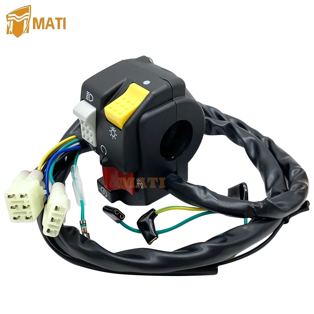 Mati Left Handlebar Switch Start Stop Headlight 35130-HN1-A72 for Honda ATV TRX400EX TRX400X TRX400 Replacement 35130-HN1-A71