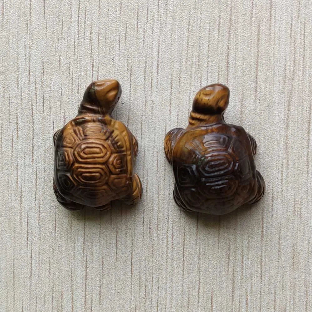 2020 new fashion natural tigers eye stone sea turtle shape pendants jewelry No hole wholesale 2 pieces/lot free shipping