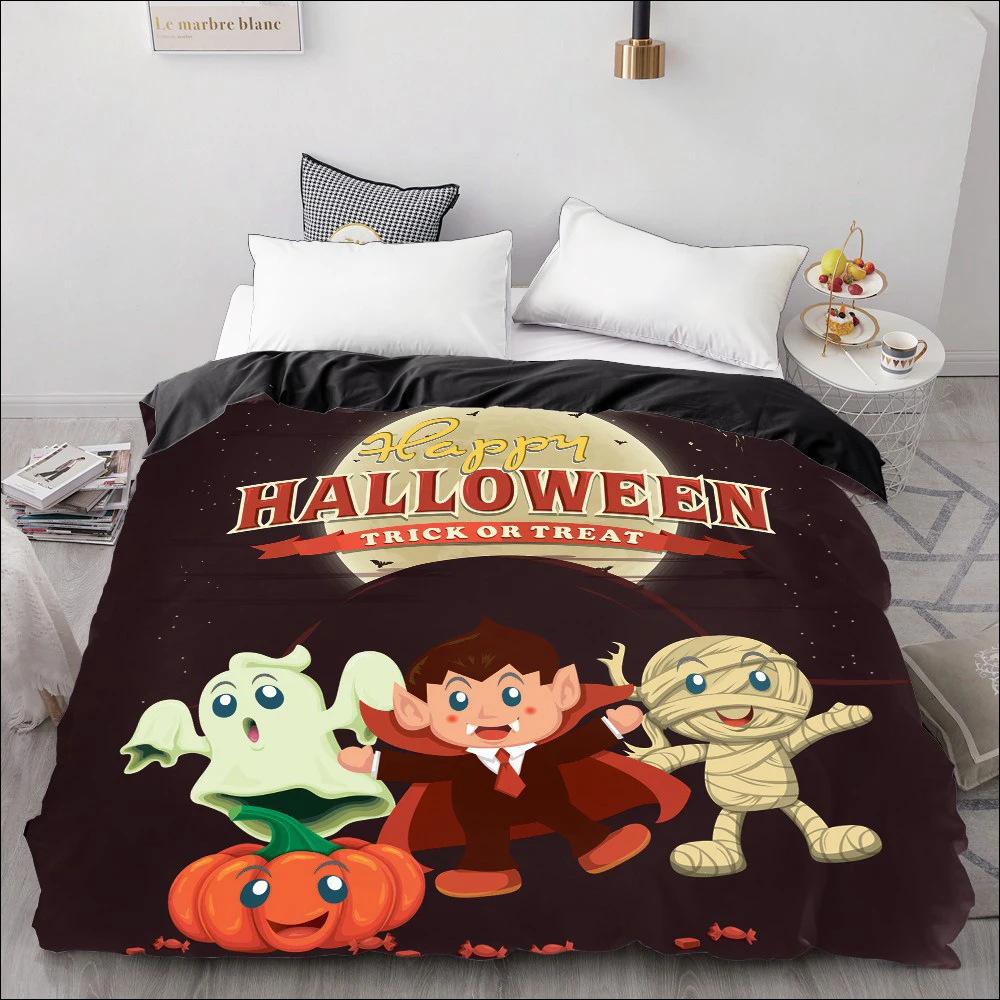 3D Duvet Cover 200*200/Queen/King/Double,Bed Blanket/Quilt case,Bedding for Kids/baby/children 220x240,Halloween Cute vampire