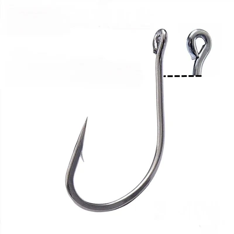 10PcS/Box Sea Big Hooks 18#-30# High Carbon Steel Fishing Hooks Fly Jig Hook Carp Fishing Hook Saltwater Jig Lure Sea Fishhook