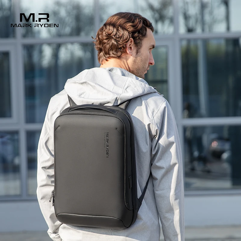 Mark Ryden-mochila de negocios para hombre, bolsa de trabajo de oficina delgada para ordenador portátil, 15,6/17,3 pulgadas