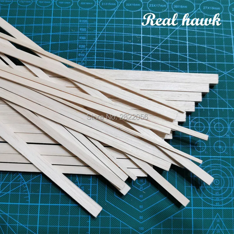 50 Pcs 200 Mm Lengte 4 Mm Dikte Breedte 5/6/7/8/9/10 Mm Hout strip Aaa + Balsahout Sticks Strips Voor Vliegtuig/Boot Model Diy