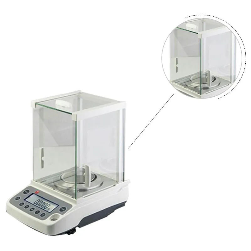 220g*0.0001g High Accuracy Lab Analytical Balance Temperature compensation Balance Scale USB 220V