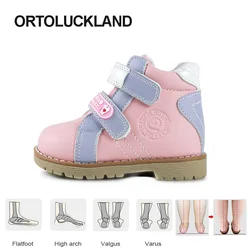 Ortoluckland Baby Shoes Girl Toddler Orthopedic Casual Boots For Kids Boys Spring Autumn Running Footwear With Orthotic Insole