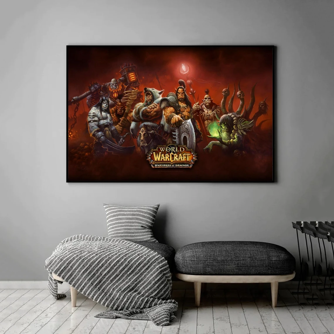 World Of Warcraft Poster Iron Horde Video Game Poster, Network Fps Role-playing Game Mural Decoration, Home Wall Painting