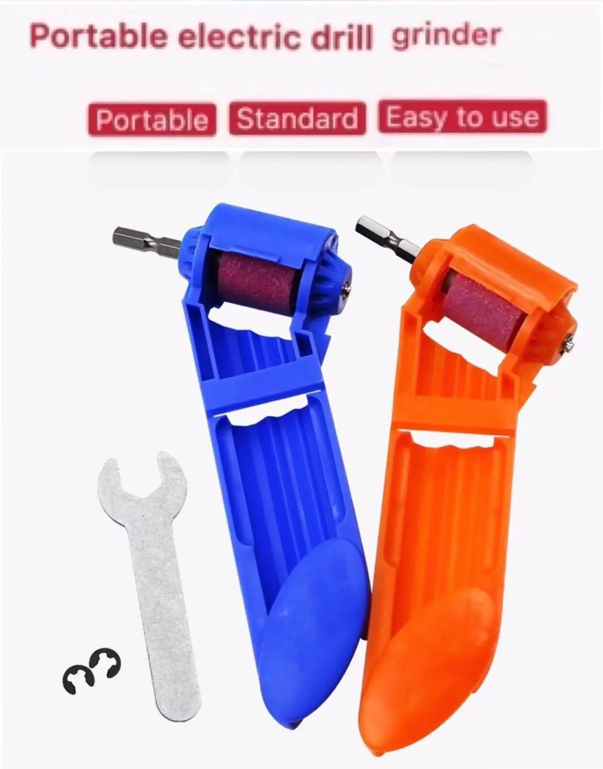 2-12.5mm Portable Drill Bit Sharpener Corundum Grinding Wheel Drill Bit Sharpener Titanium Drill Portable Drill Bit Power Tool