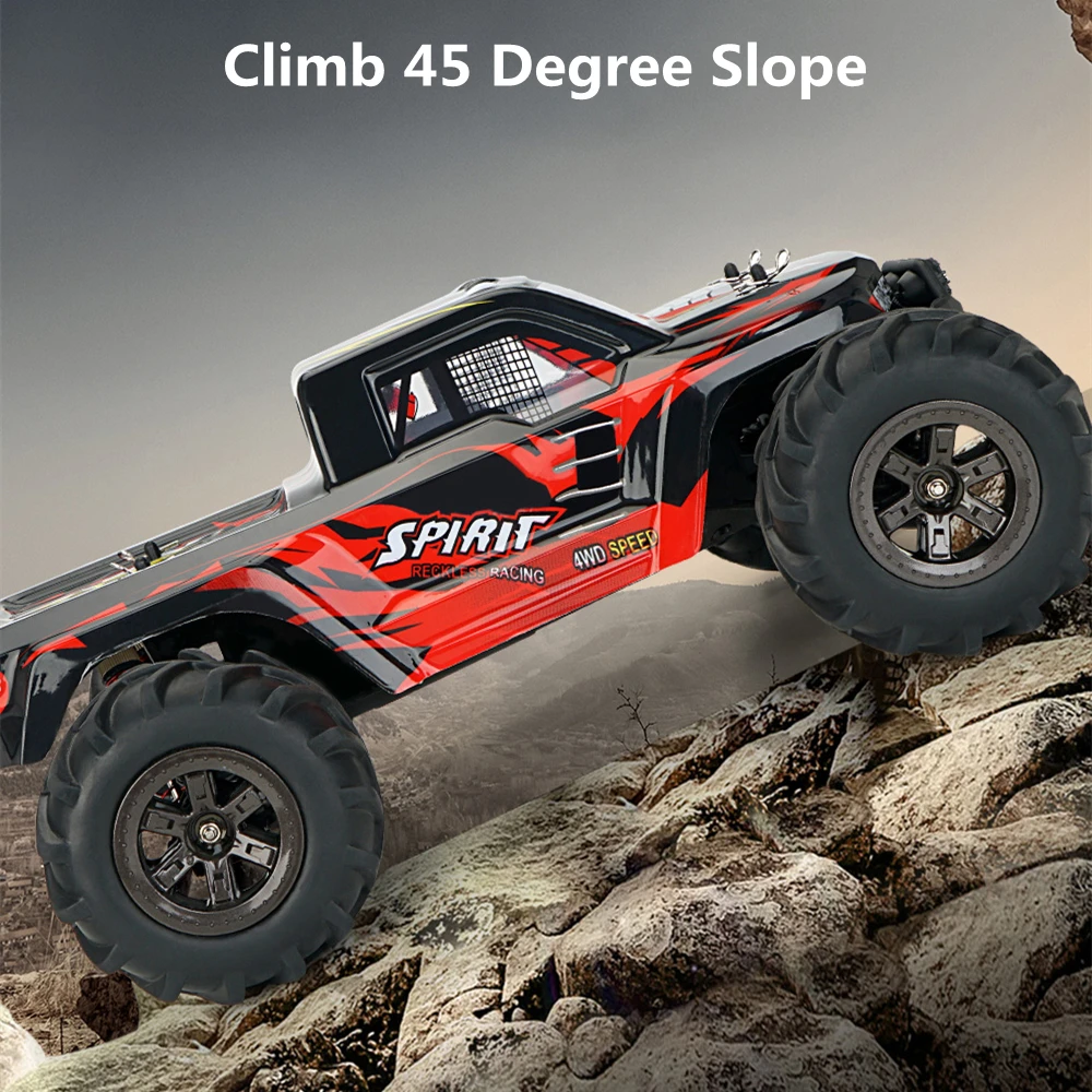 50 km/h de alta velocidade 4wd rc carro off-road 1:12 grande 45 graus escalada à prova dwaterproof água suspensão independente 18 minutos rc caminhão buggy brinquedo