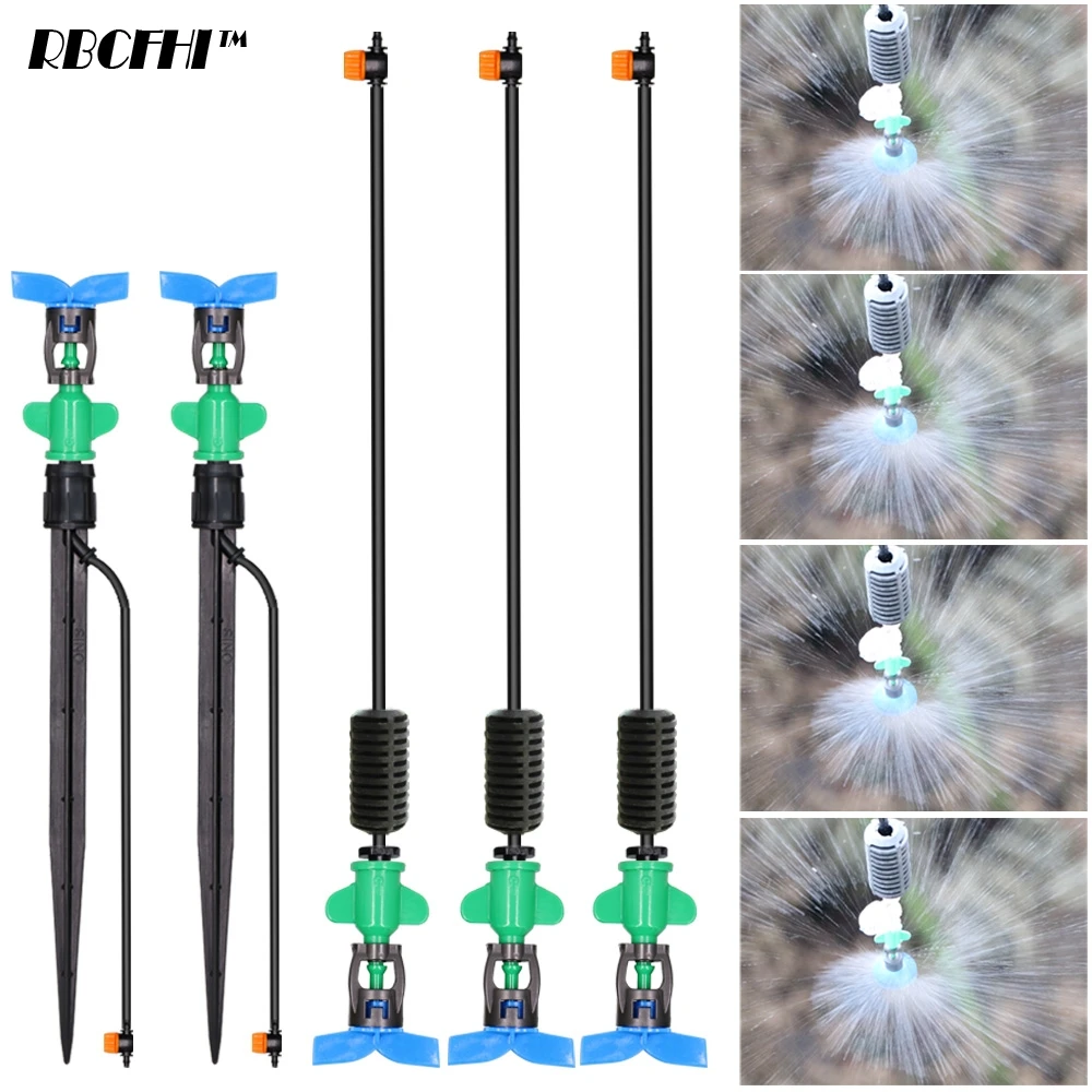 

360 Degrees Leaf-Type Automatic Rotary Sprinkler Garden Nozzle Spray Kit Watering Greenhouse Hanging Fogger Irrigation Equipment