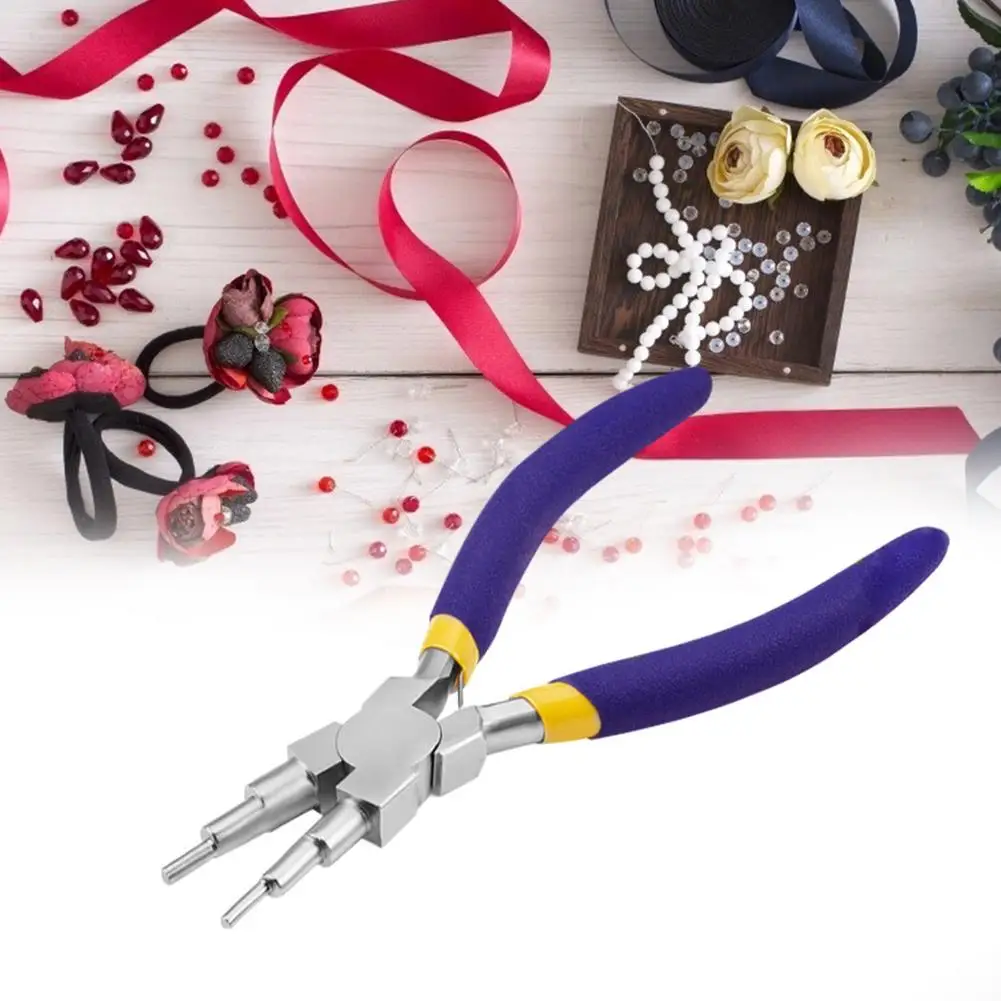 6-in-1 Pliers بها بنفسك أداة مجوهرات كماشة مكافحة الصدأ دليل لف النمذجة كماشة مجوهرات صنع المجوهرات أدوات اليد العمل كماشة