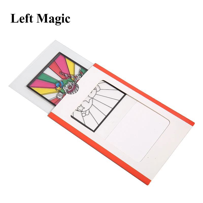 1set Clown Color Change Card Medium size close up street magic tricks Easy to do Magicians children magic