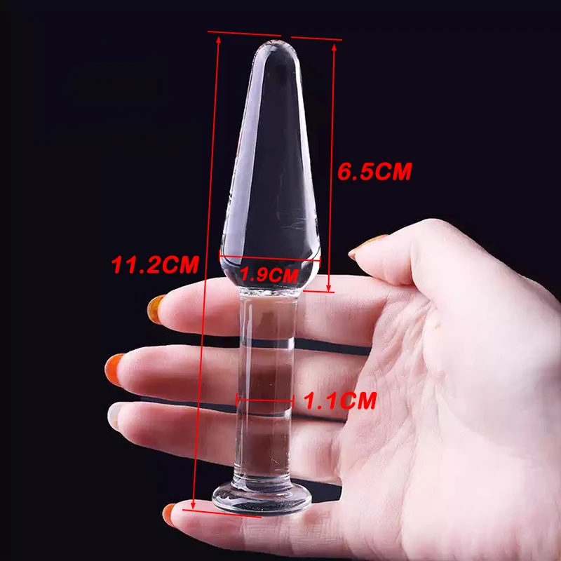 Crystal Anal Dildo Pyrex Glass Butt Plug Fake Male Penis Dick Female Masturbator Glass Dick Anal Sex Toys For Women Men Gay 18