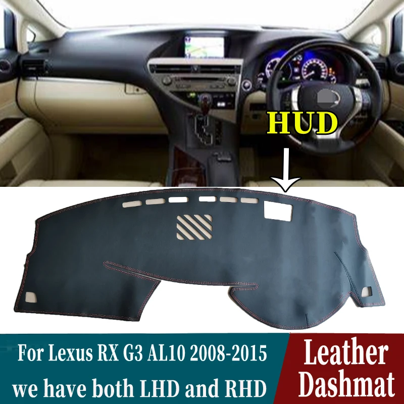 Leather Dashmat Dashboard Cover Pad Dash Mat Carpet Car-Styling accessories For Lexus RX270 RX350 RX450h  G3 AL10  2008-2015