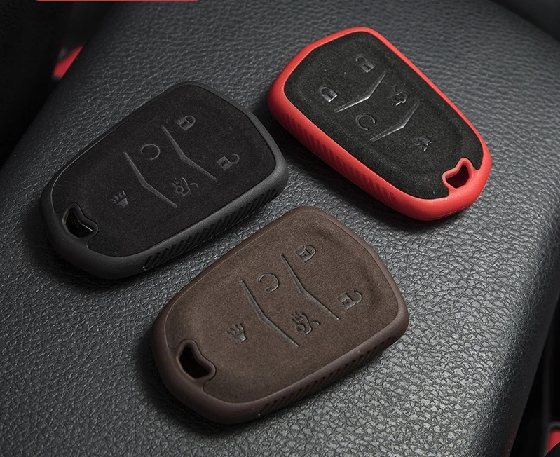 Car Genuine Leather Key Case Holder Shell For Cadillac ESV Escalade CTS XTS SRX ATS 2015 2016 2017 2018 CT5 XT5 XT6 Accessories