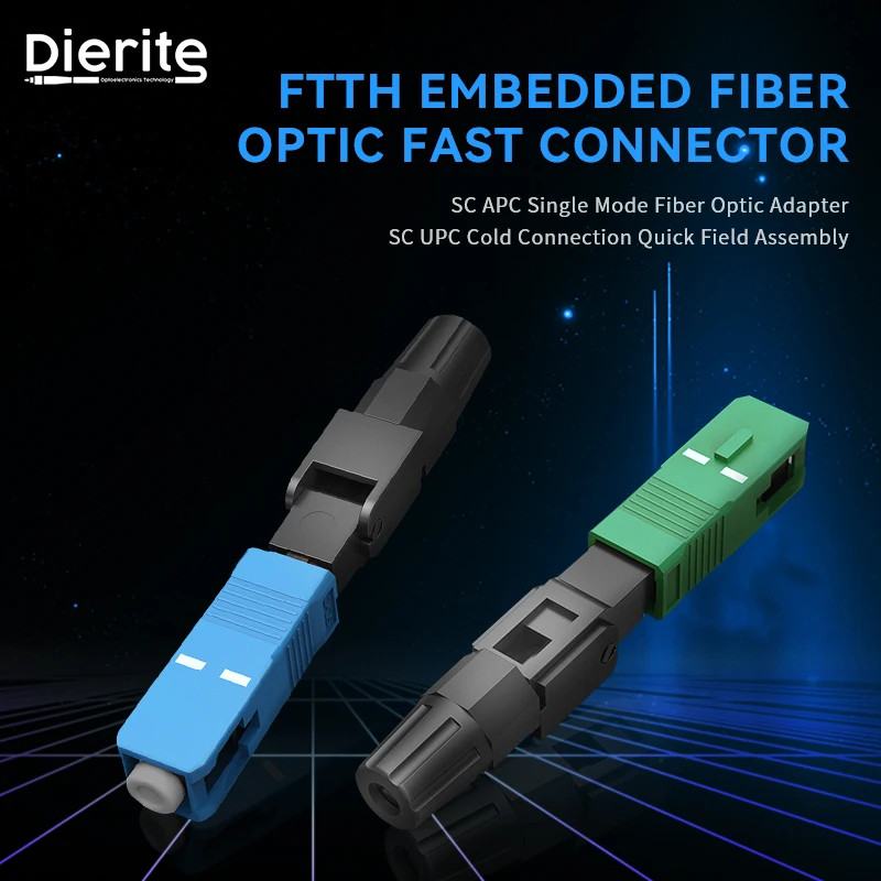 

Быстрый коннектор FTTH SC UPC, оптоволоконный одномодовый SC APC Волоконно-оптический Быстрый коннектор FTTH, Соединительный адаптер для сборки в поле