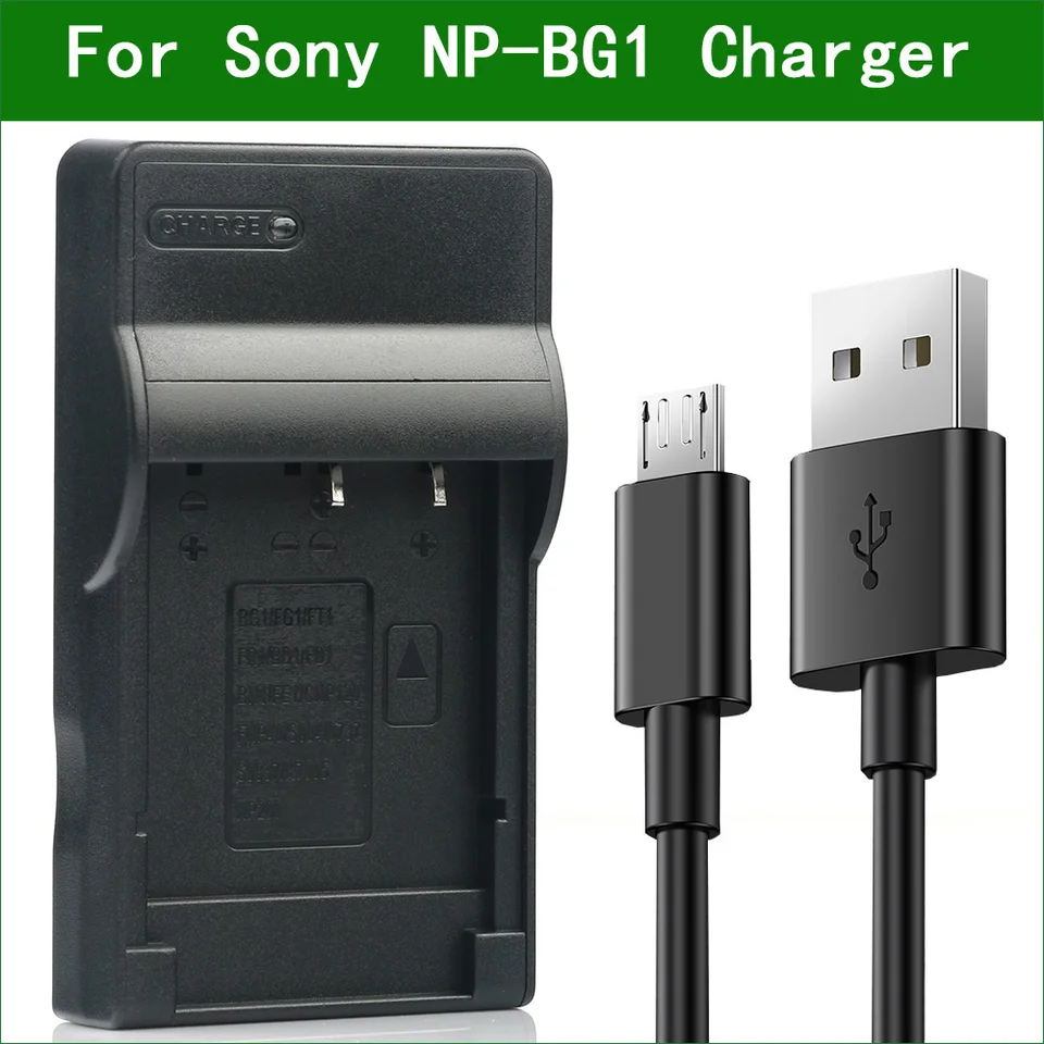 Caricabatterie USB Compatto Per Sony NP-BG1 E NP-FG1, Con Cavo Type-C, LED Di Stato E Ricarica Da Power Bank, PC O Auto, Perfetto Per Viaggi E Casa - 3