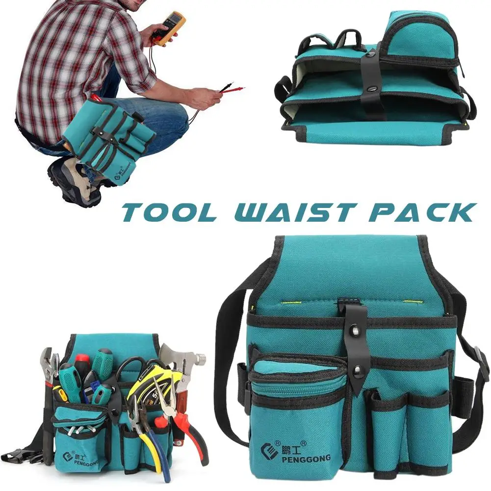 Belt Pouch Bag Waterproof Storage Organizer Drill Screwdriver Utility Kit Waist Pack Electricians Working Tools Holder Pocket