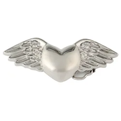Woman Belt Buckle Angel Wings Belt Buckle Silver Heart