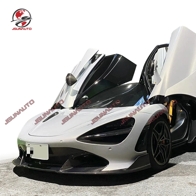 Real Carbon Fiber Body Kit For Mclaren 720S V Style Front Diffuser High Quality Carbon Front Lips Auto Accessories