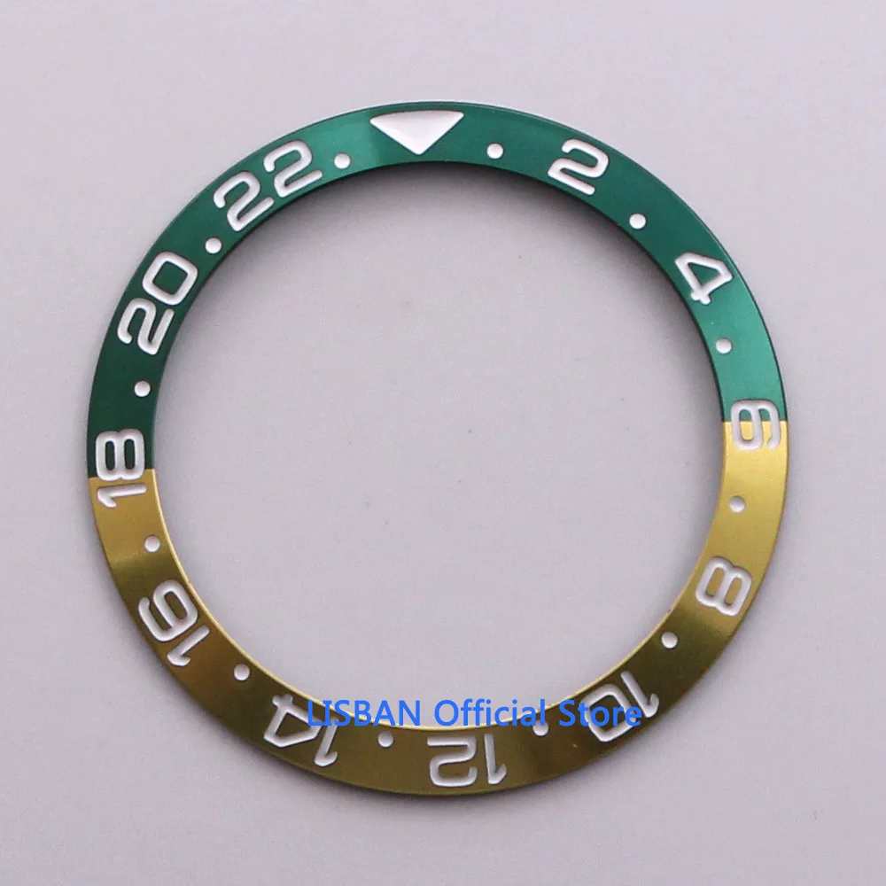 

Высокое качество 38 мм белый керамический безель кольцо двухцветный подходит для автоматических часов GMT 40 мм