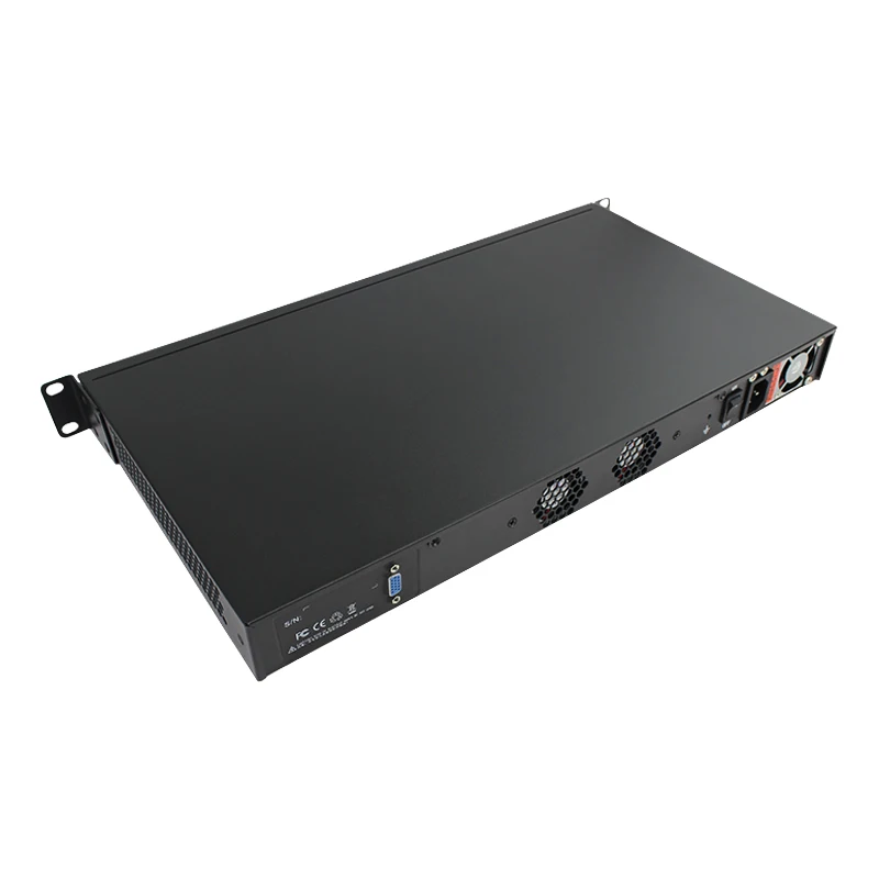 Mini servidor de firewall do PC, mini computador, 1U Rackmount, servidor Proxeon ESXI, E3-1225V5 Core I7-7700 LGA1151, 8LAN 1CON