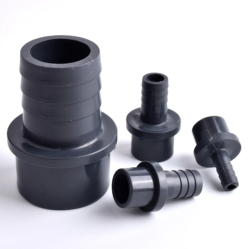 O.D 32/40/50/63-14/20/30/40/50/60mm Big Size UPVC Pagoda Connector Garden Irrigation Pipe Soft Hose Adapter Joint Accessories